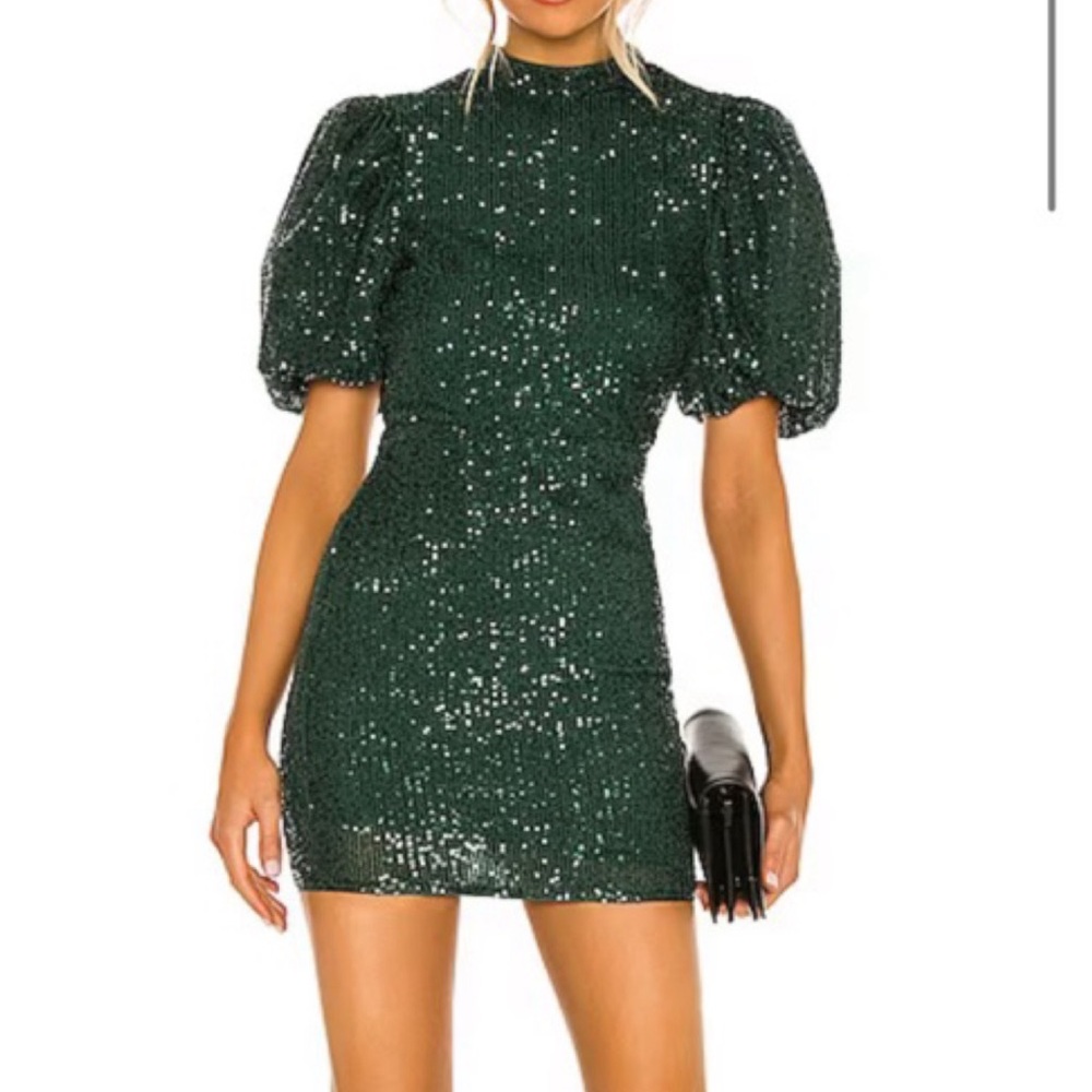 Camila Coelho green sequin dress